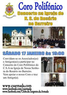 17-1-2015 - Concerto do Coro Polifónico do C.S.A na Igreja de Nossa Senhora do Rosário no Barreiro